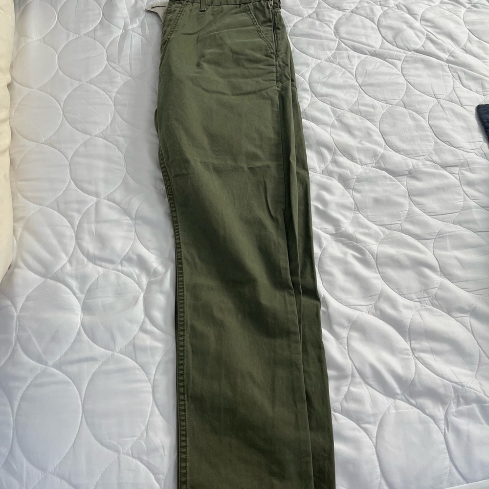 Levi green chino pants 36/32 waist/length